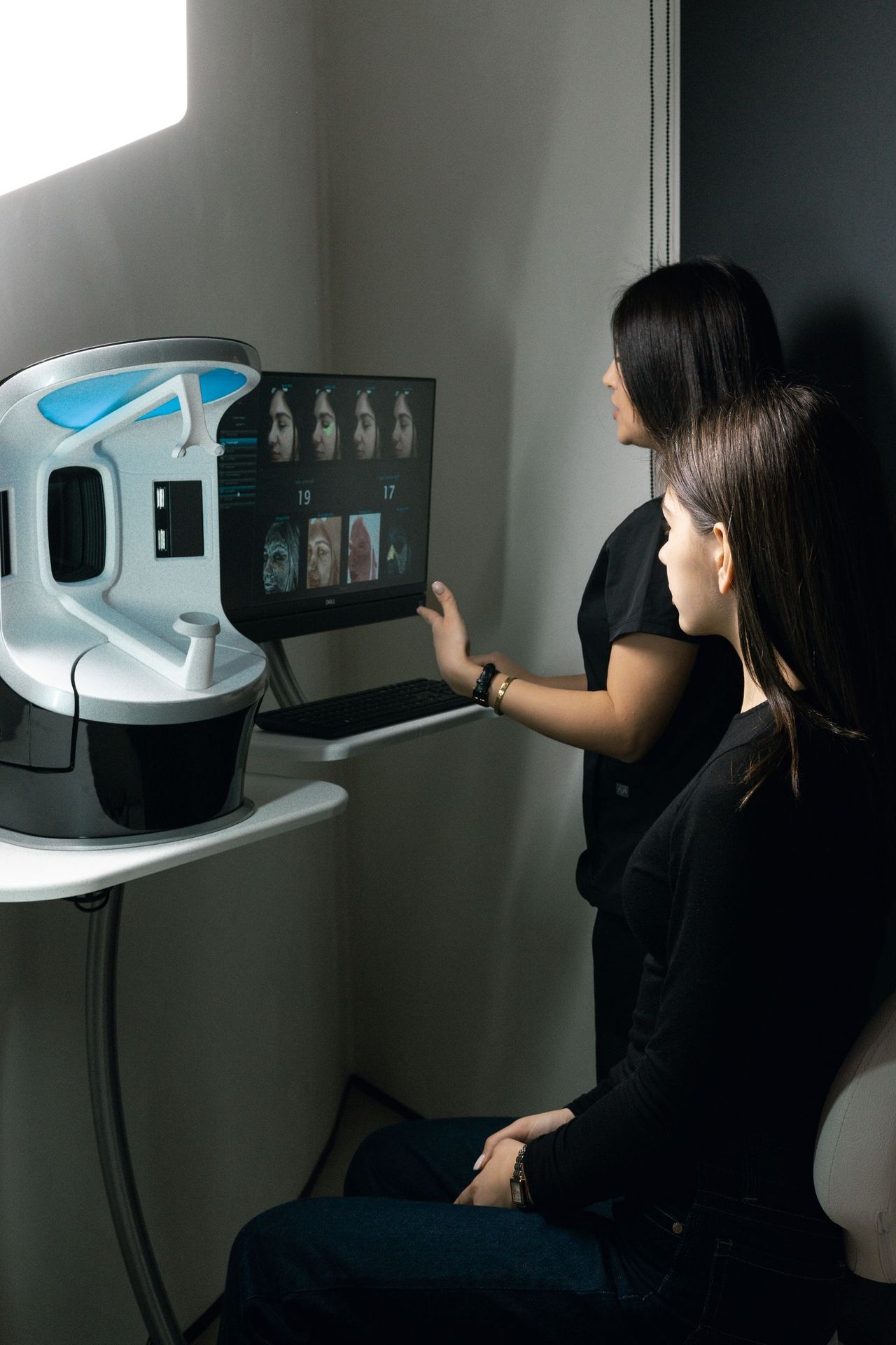 Reviewing the VISIA results together on screen