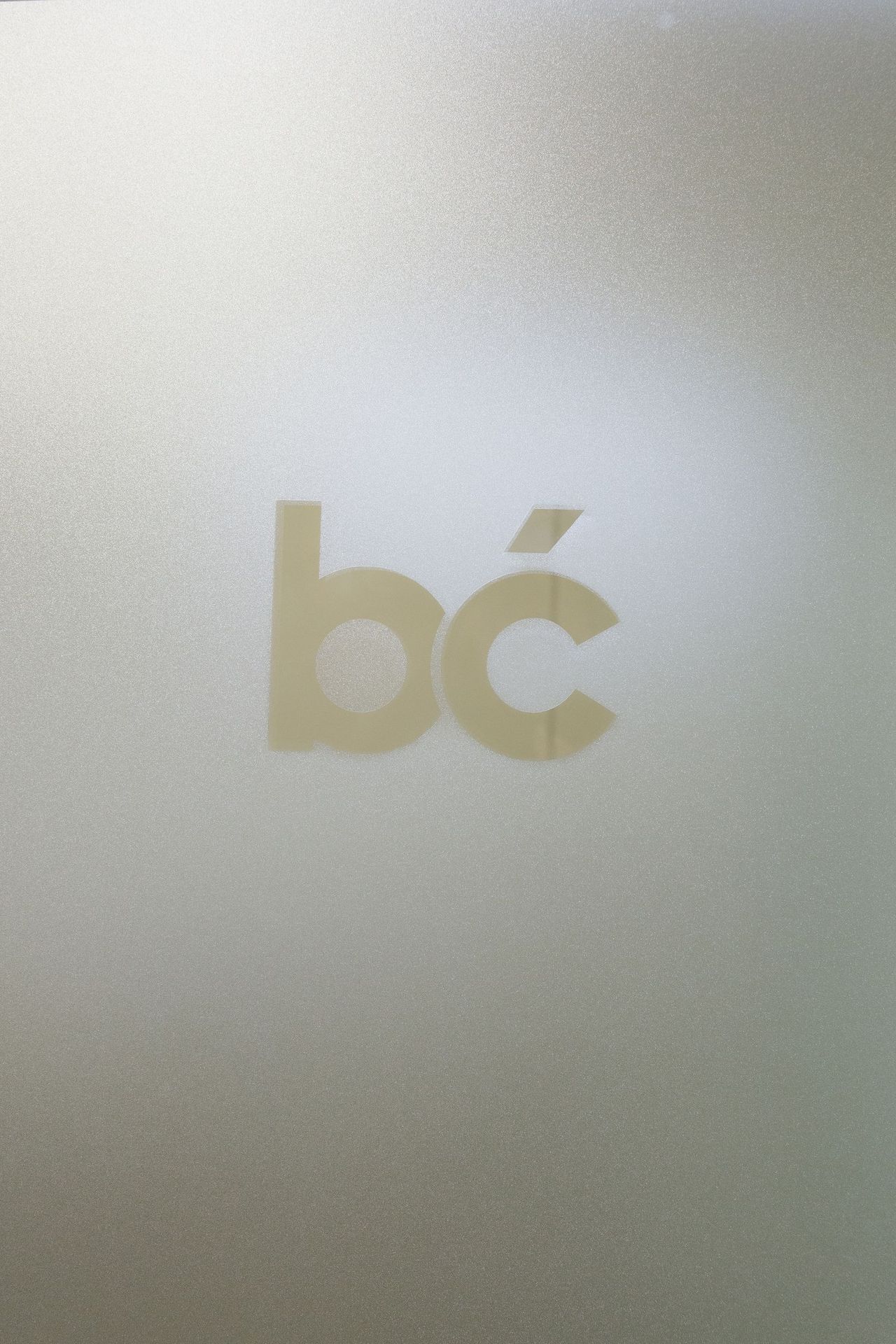 Frosted glass monogram