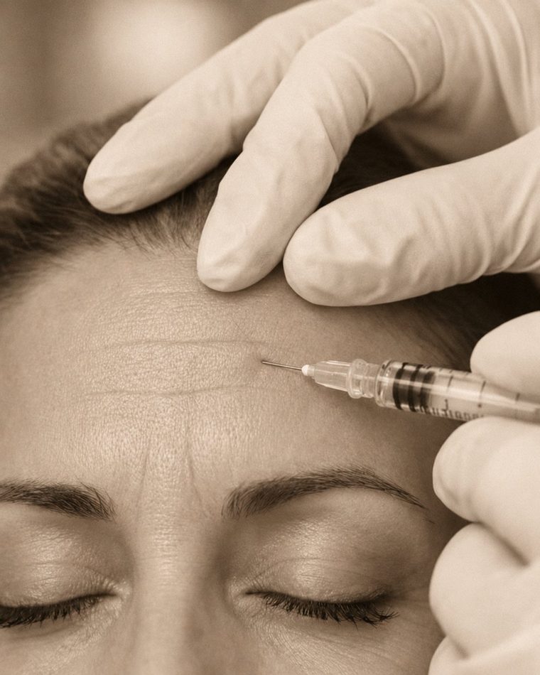 Botulinum therapy close-up